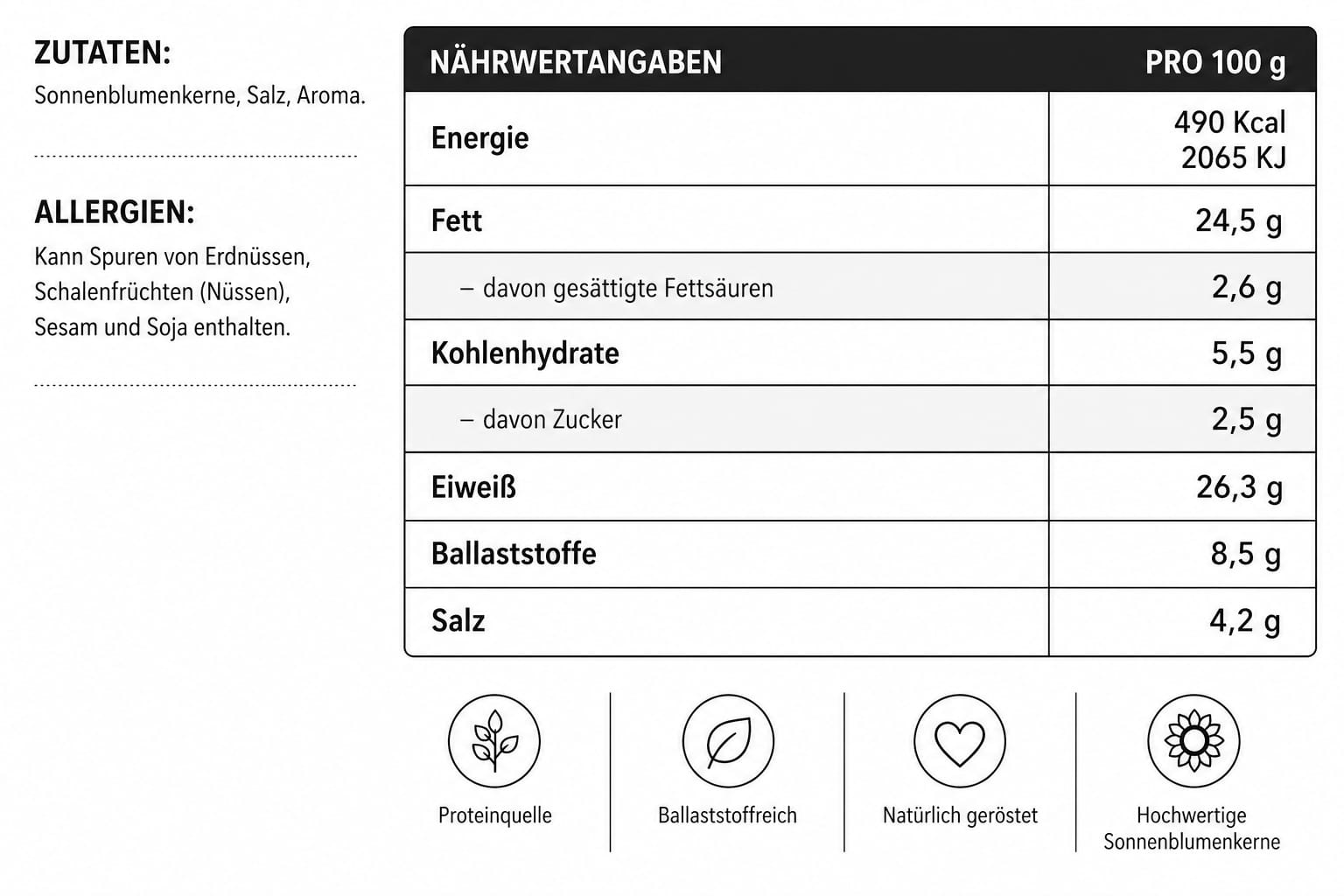 Pipapo Sonnenblumenkerne mit Golden Herbs Flavor